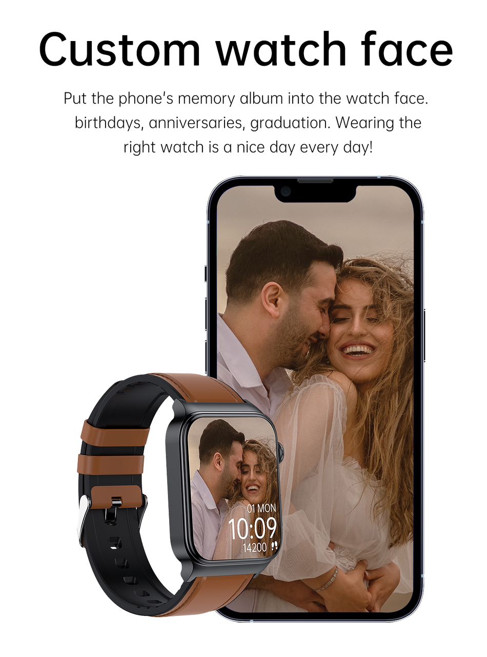 Watch with Body Temperature Sensor, Smart Watch with Sleep Tracking, Smart Watch with Oxygen Monitor, Smart Watch for Health Tracking, Smart Watch for Fitness and Health, Smart Watch for Diabetes, Smart Watch for Android and iPhone, Non-Invasive Glucose S