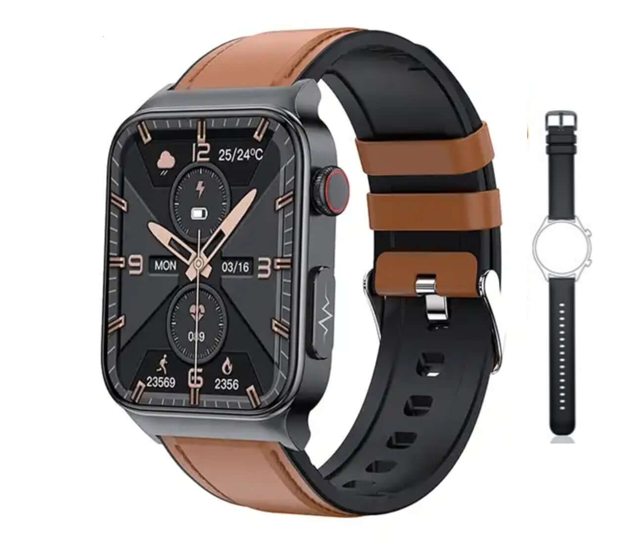 Watch with Body Temperature Sensor, Smart Watch with Sleep Tracking, Smart Watch with Oxygen Monitor, Smart Watch for Health Tracking, Smart Watch for Fitness and Health, Smart Watch for Diabetes, Smart Watch for Android and iPhone, Non-Invasive Glucose S