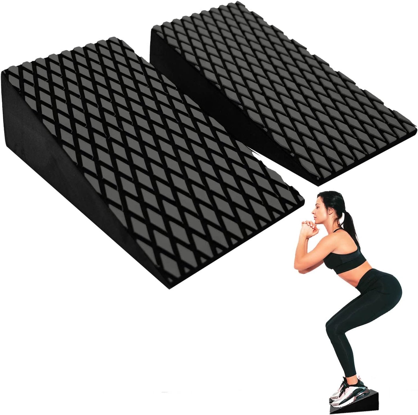 workout gear, stretch and strengthen, strength training, deeper squats, squat wedges, mobility training, leg day essentials, heel elevated squats, gym accessories, fitness equipment