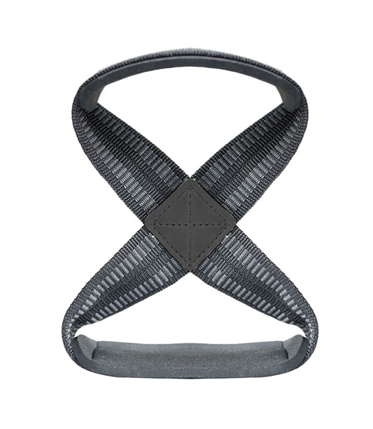 Leather pad Figure 8 Powerlifting straps - Optivita