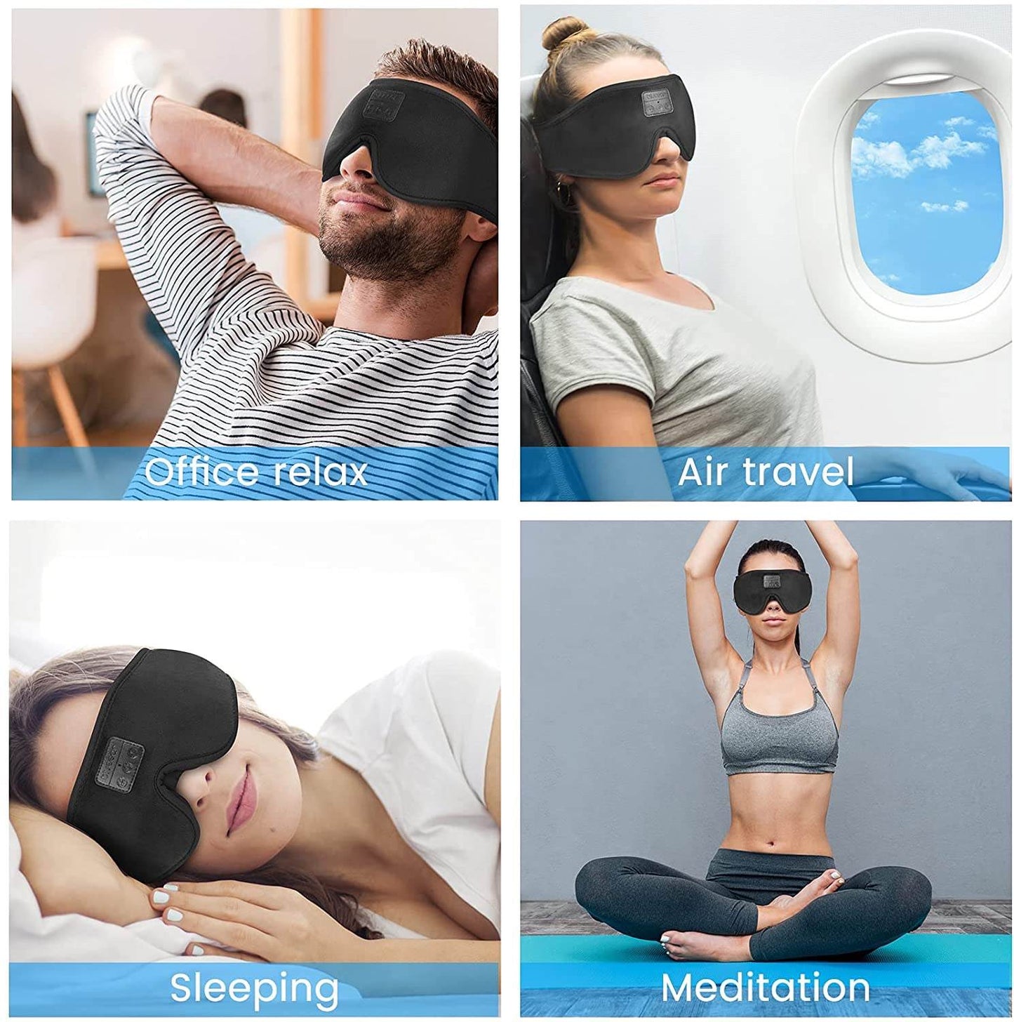 Blackout Velvet Bluetooth Sleeping Mask