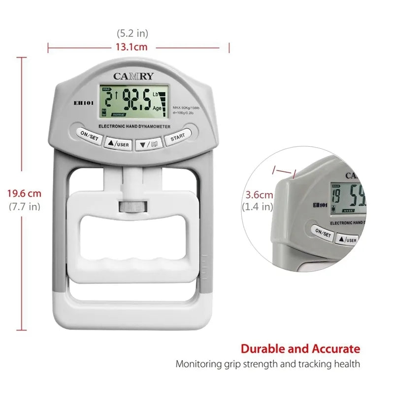 Weightlifting Accessories, Rock Climbing Gear, Rehabilitation Tool, Physical Therapy Equipment, Hand Exercise Device, Gymnastics Training, Grip Strength Tester, Grip Strength Meter, Fitness Progress Tracker, Digital Grip Strength, Athlete Training Tool