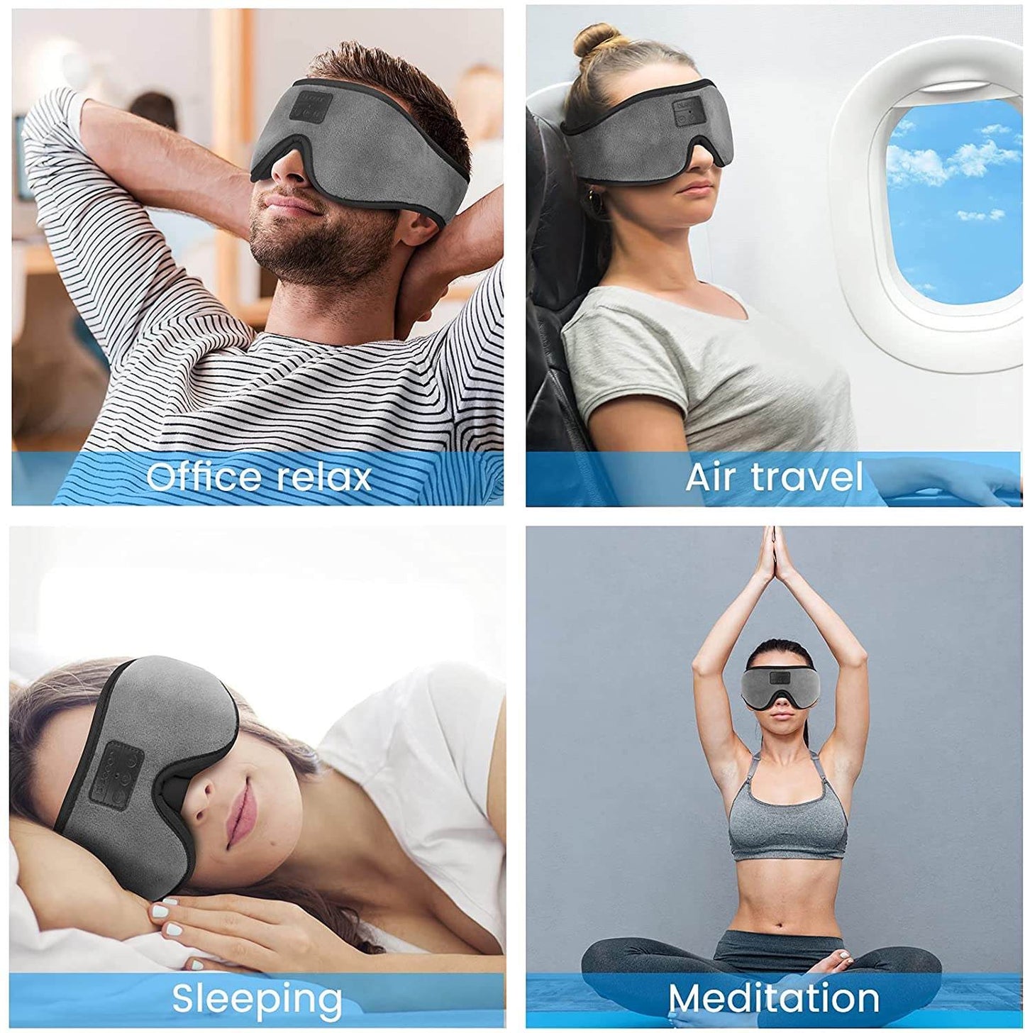 Blackout Velvet Bluetooth Sleeping Mask