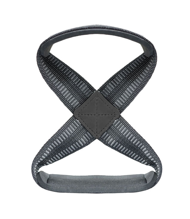 Leather pad Figure 8 Powerlifting straps - Optivita
