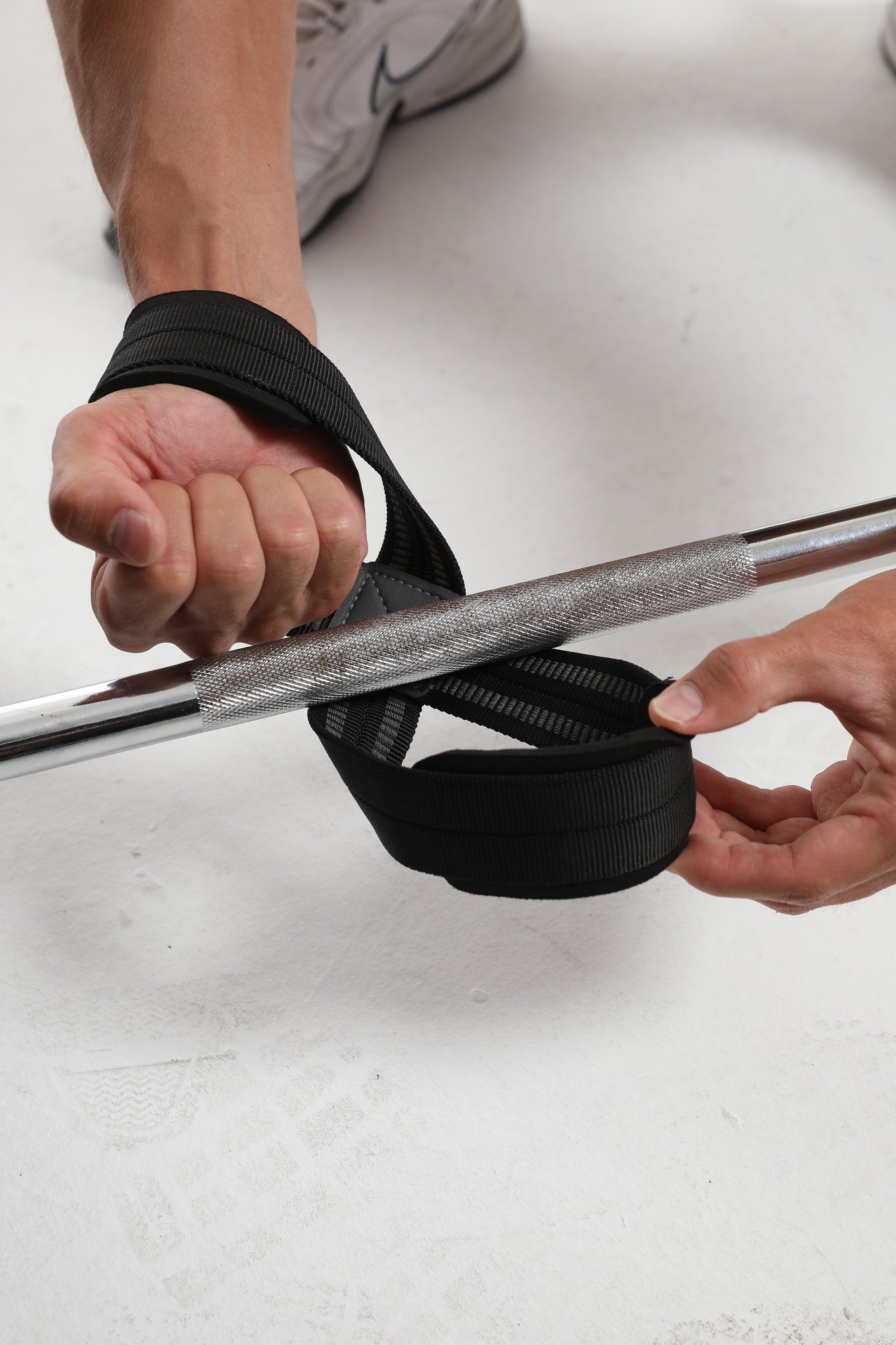 Leather pad Figure 8 Powerlifting straps - Optivita