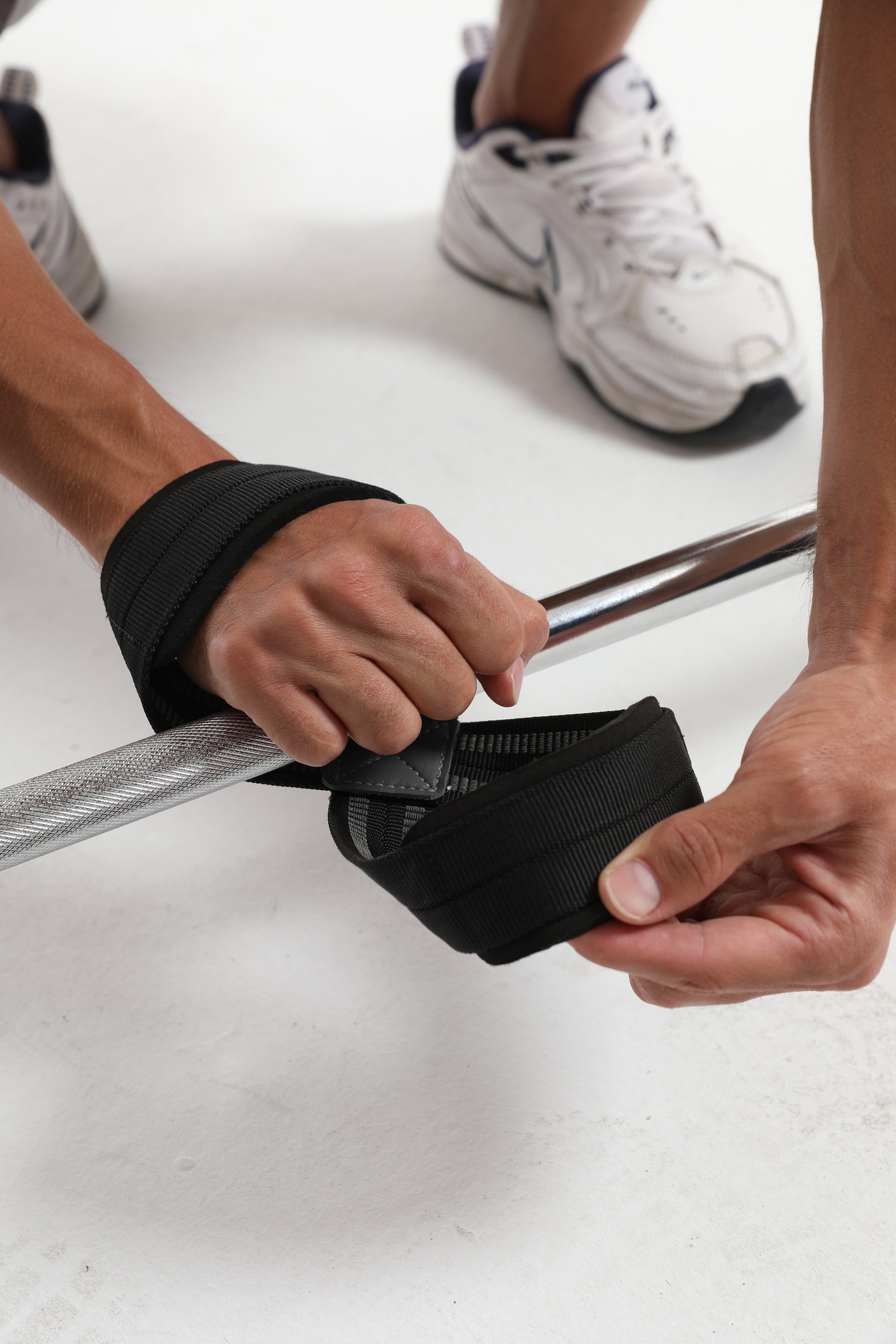 Leather pad Figure 8 Powerlifting straps - Optivita