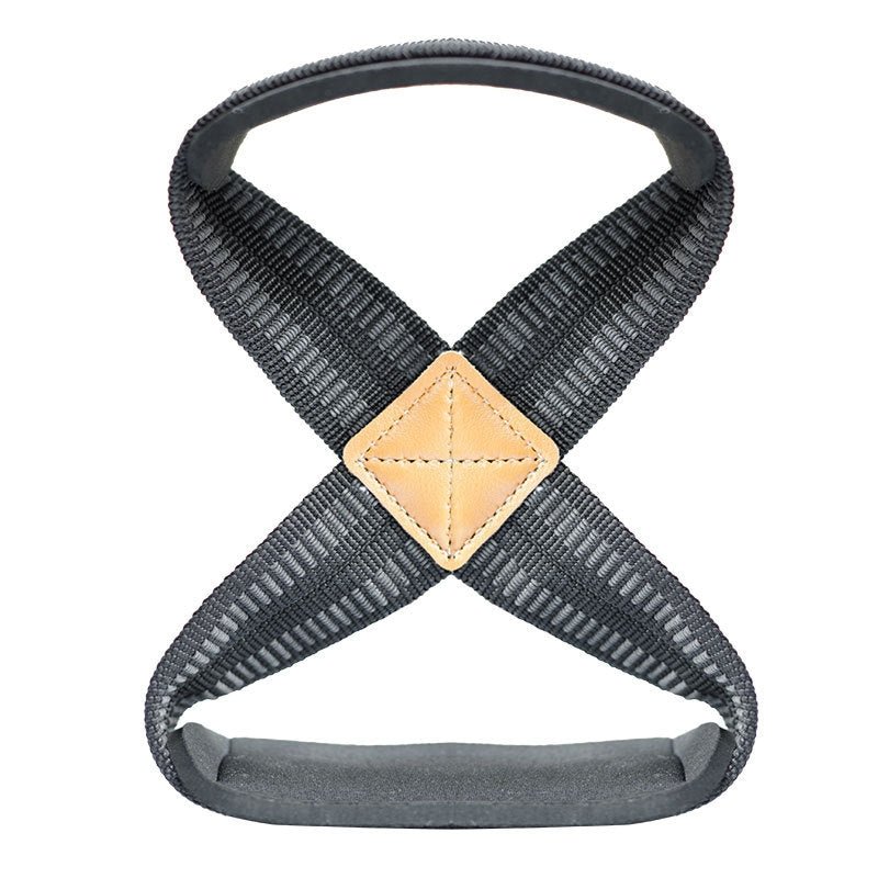 Leather pad Figure 8 Powerlifting straps - Optivita