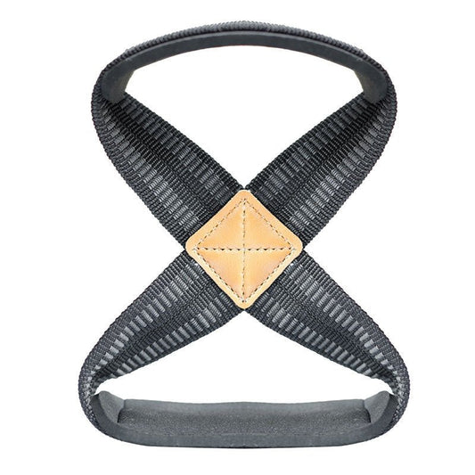 Leather pad Figure 8 Powerlifting straps - Optivita