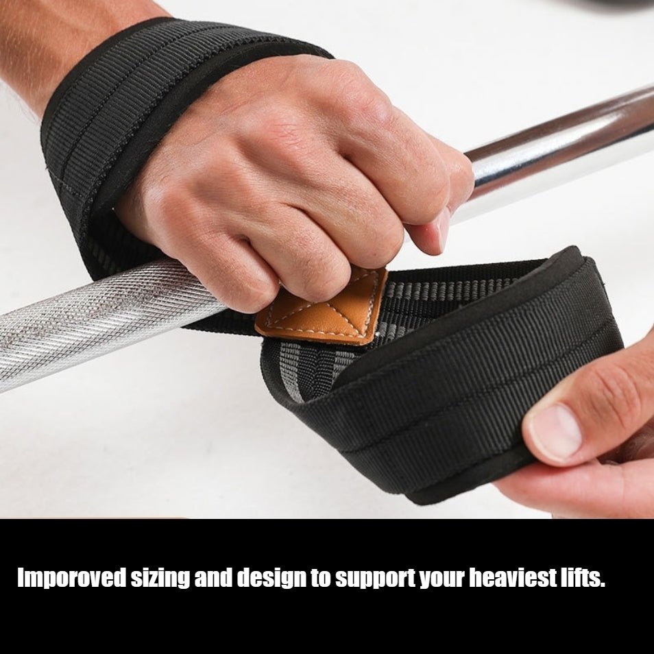 Leather pad Figure 8 Powerlifting straps - Optivita